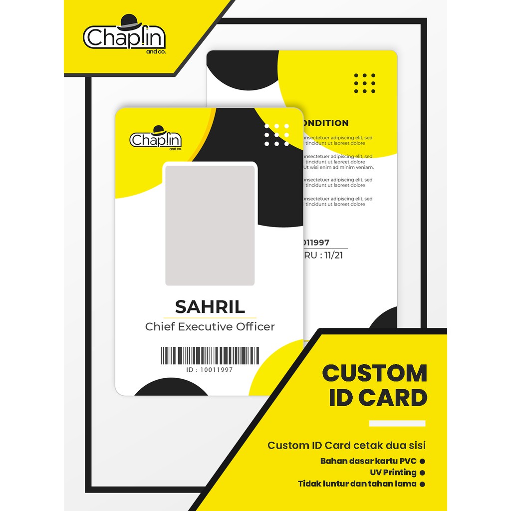 

Custom ID Card Cetak 2 Sisi Bahan PVC - Pre-Order