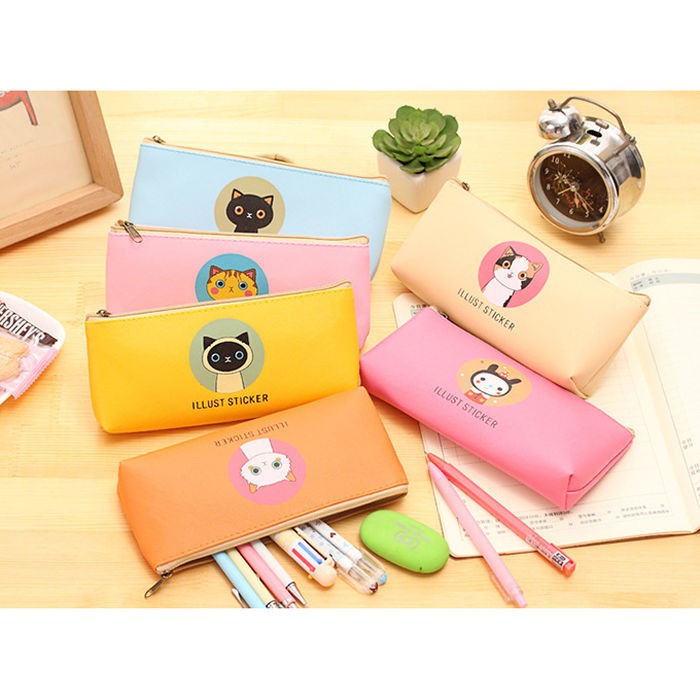 

New Tp0019 Tempat Pensil Sticker Cat