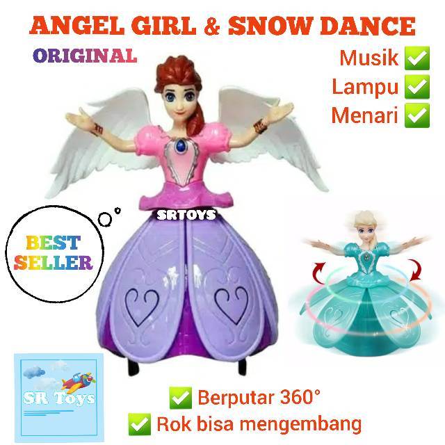 Boneka Angel Girl Snow Dance Elsa Kekinian