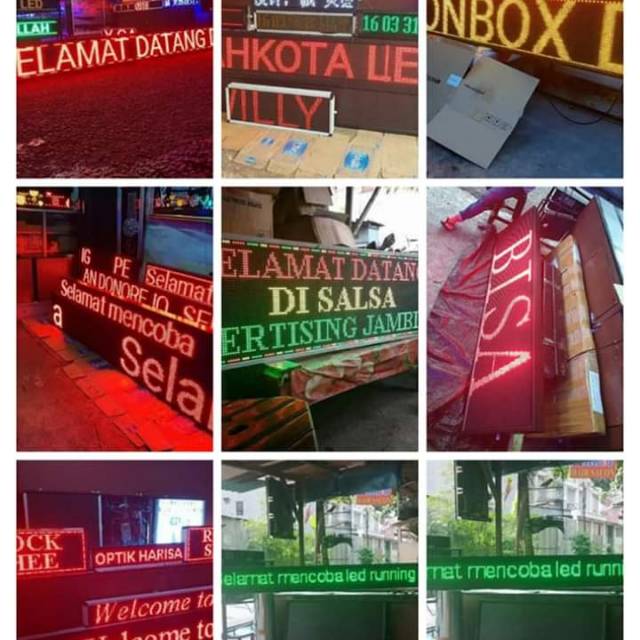 Running text / tulisan lampu berjalan otomatis