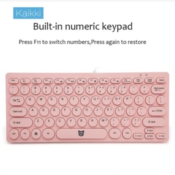 [SECOND] Kaikki Punk Keyboard Pink - Keyboard mini lucu