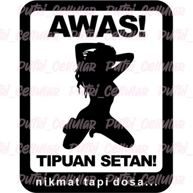 

Cutting stiker Awas tipuan setan STICKER MEME