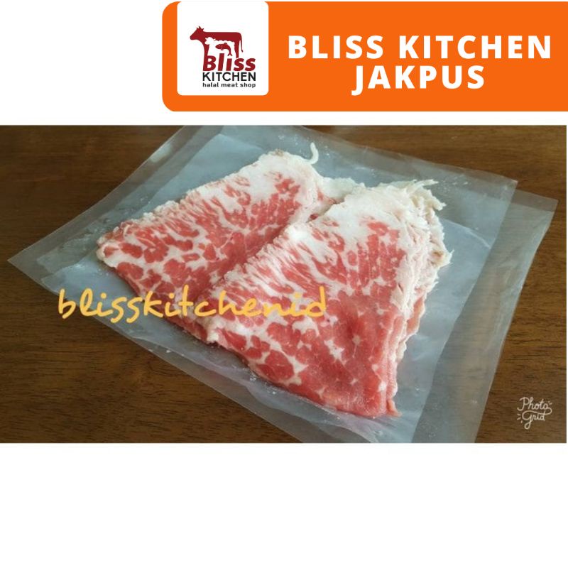 

Daging Sapi AUS Premium Grainfed Chuck Crest Sliced MB 4+ 250gr shabu2