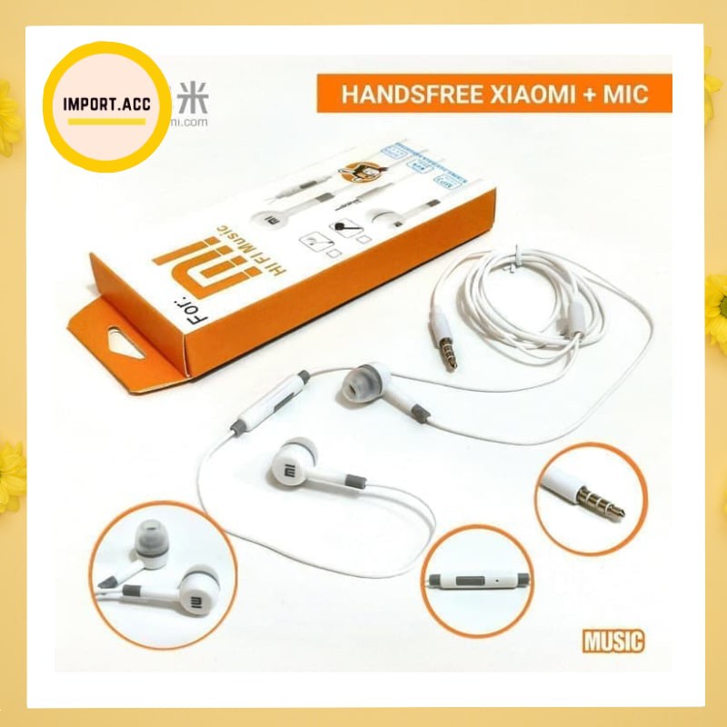 HEADSET XIAOMI MI 2 SUPERBASS HEADPHONE HANDSFREE MURAH