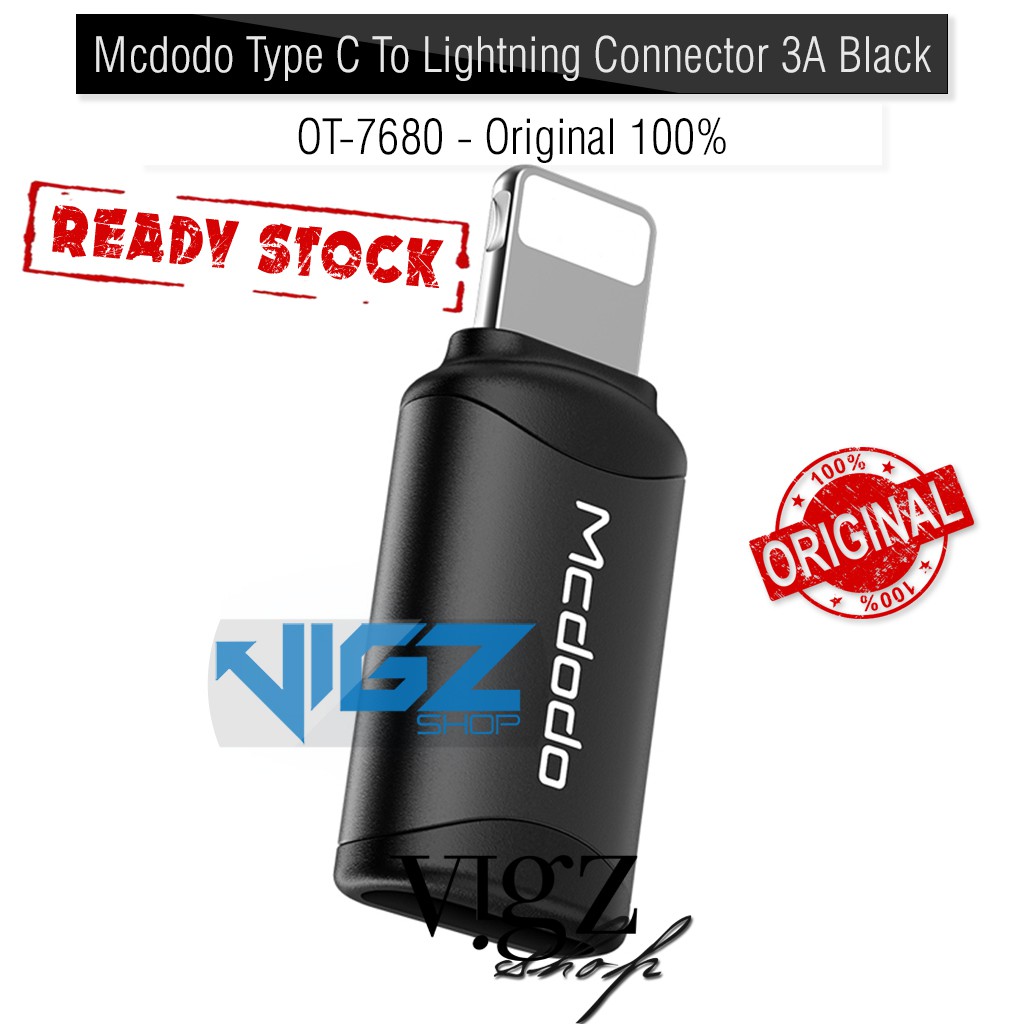 Mcdodo Type C To Lightning Connector 3A Black OT-7680 Original