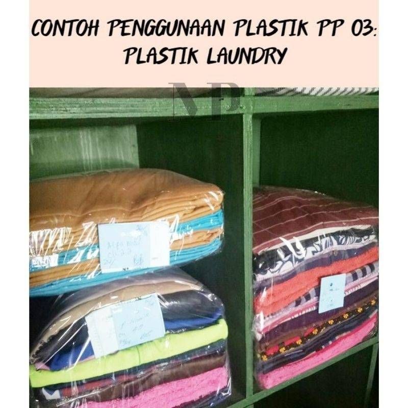 Kantong Plastik PP Bening / Plastik Laundry Kiloan PP Murni Paling Murah