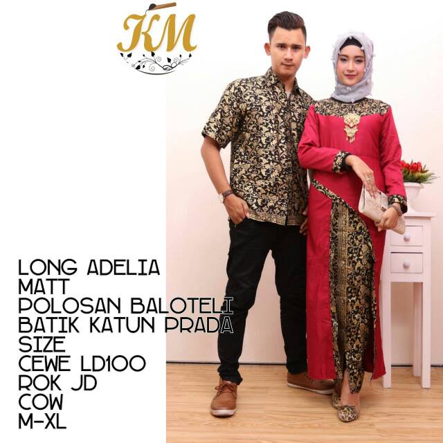 Batik Kebaya Modern Setelan Modern Wanita Couple Pasangan 