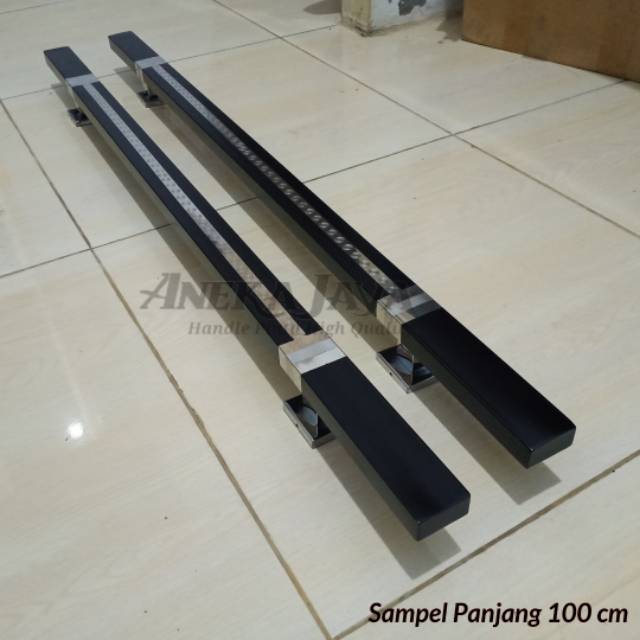 Handle Pintu rumah  / Tarikan Pintu / Pegangan Pintu minimalis Hitam 45 cm , 60 cm , 80 cm, 100 cm