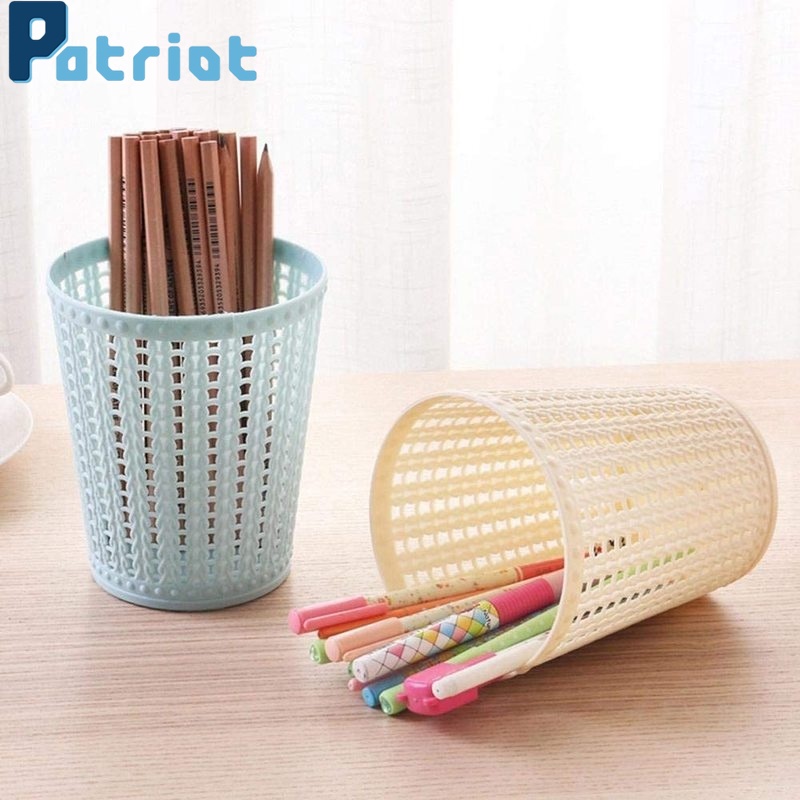 1pc Mini Desktop Hollow Trash Can/Stationery Organizer Holder for Kitchen， Living Room， Bedroom