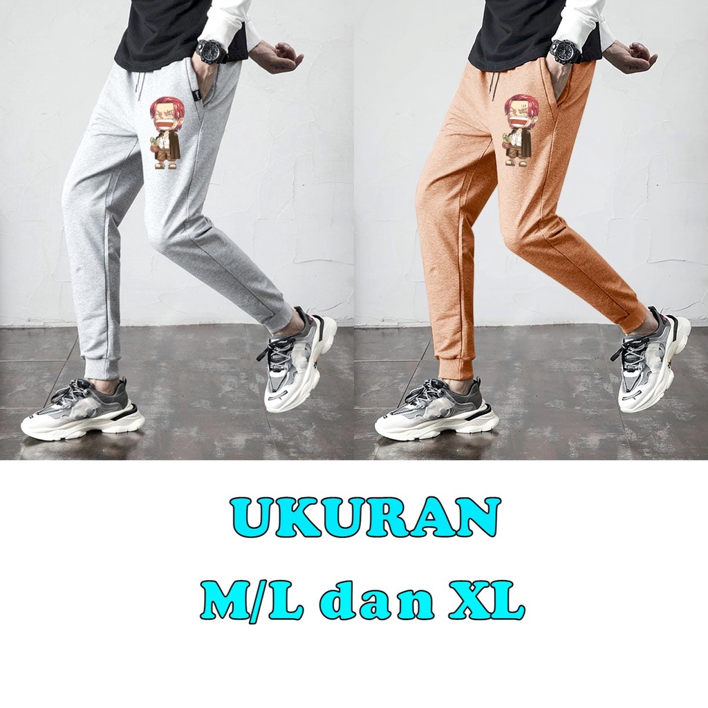 Asgard777 - JOGGER SHANKS ONE PIECE / terlaris / jogger santai / JOGER MURAH / celana olahraga / celana panjang / celana pria