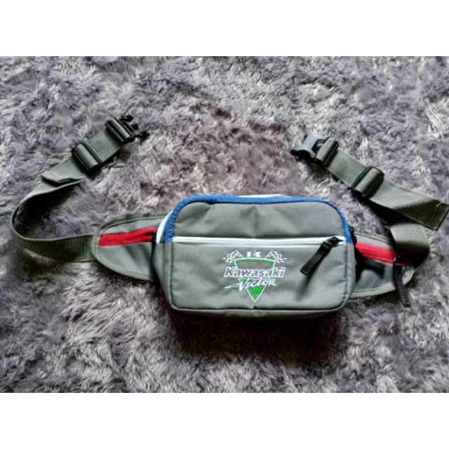 Tas Kawasaki Victor tas selempang Kawasaki waistbag Kawasaki racing team