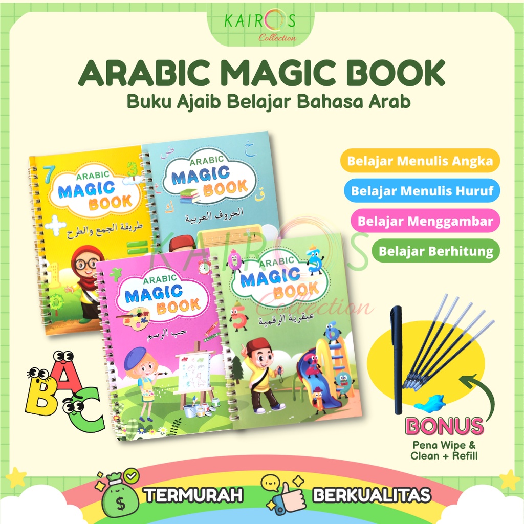 Magic Book Arabic English Buku Ajaib Belajar Hijaiyah