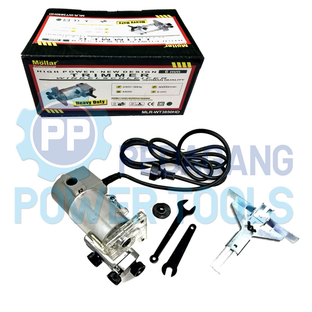 MOLLAR WT3850HD MESIN PROFIL KAYU - ROUTER WOOD TRIMER 6 MM