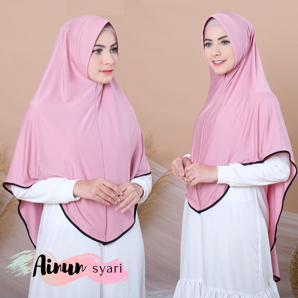 HIJAB INSTANT AINUN PET / JILBAB BERGO JERSEY TERBARU / KERUDUNG BERGO LANGSUNG PAKAI / JILBAB INSTAN JUMBO MURAH