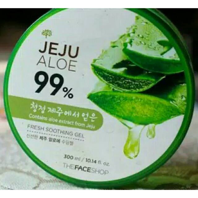 Jeju Aloe Vera Fresh Soothing Gel - 300ml - Original JEJU ALOEVERA PELEMBAB WAJAH