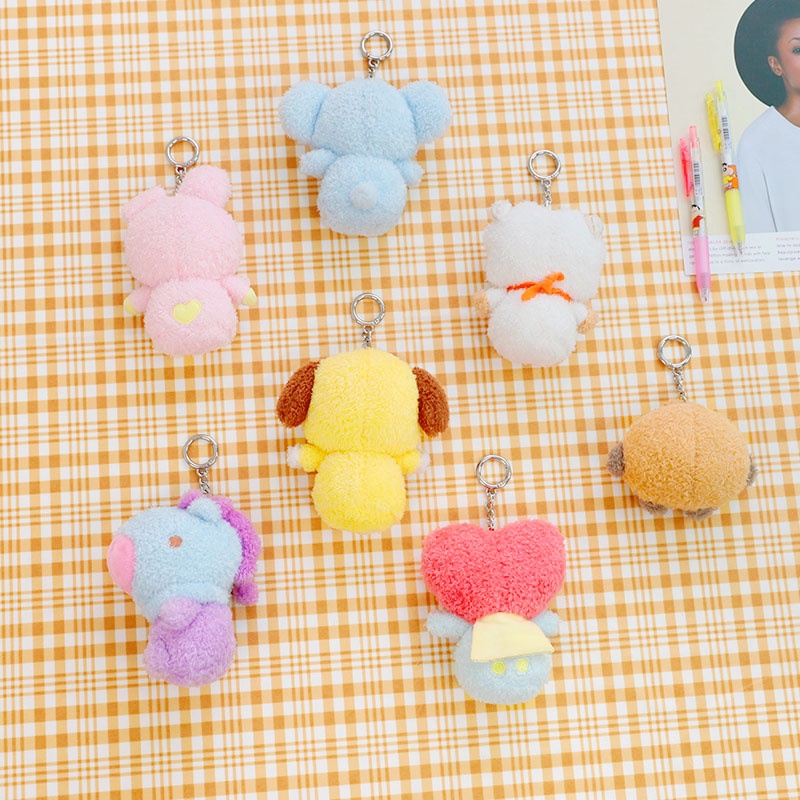 Kpop Gantungan Kunci Bentuk Boneka Bts Bahan Plush Lembut