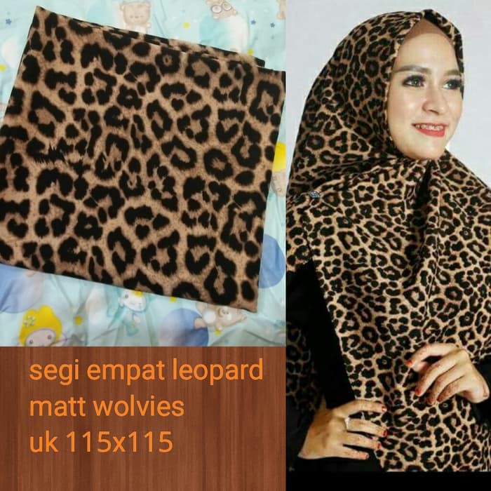 Jilbab Segi Empat Wolfis Leopard / Kerudung / Hijab