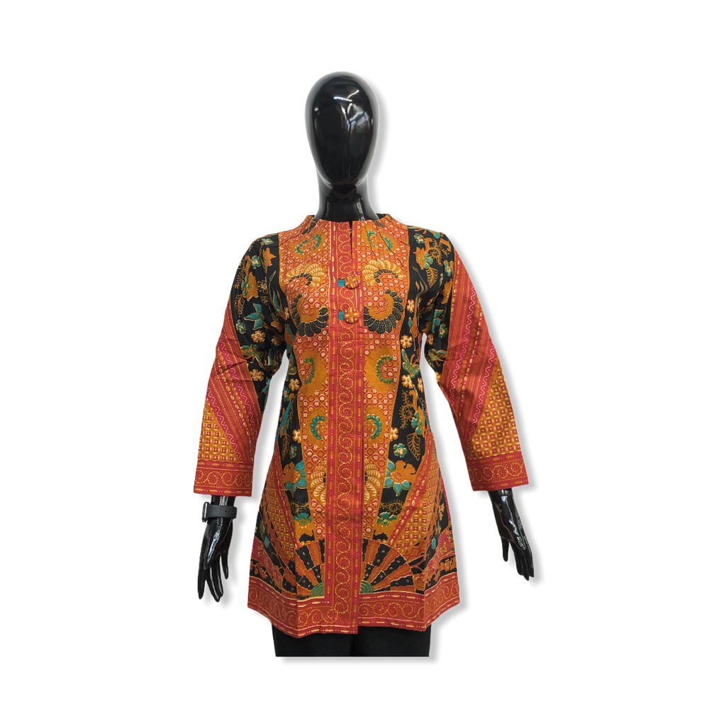 Exclusive Blouse Batik Kantor Lapis Furing Trikot Atasan Batik Usman Seragam Batik Grosir Murah