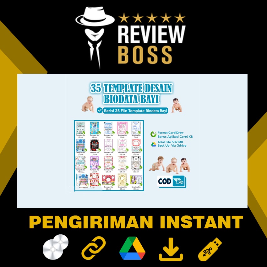 BUNDLE PULUHAN TEMPLATE DESAIN BIODATA BAYI BALITA BIO BABY PREMIUM DESIGN LIFETIME