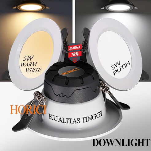 ASLI FULL TERANG 5W LAMPU DOWNLIGHT LED PLAFON 5 WATT NYALA ADA PUTIH / WARM WHITE