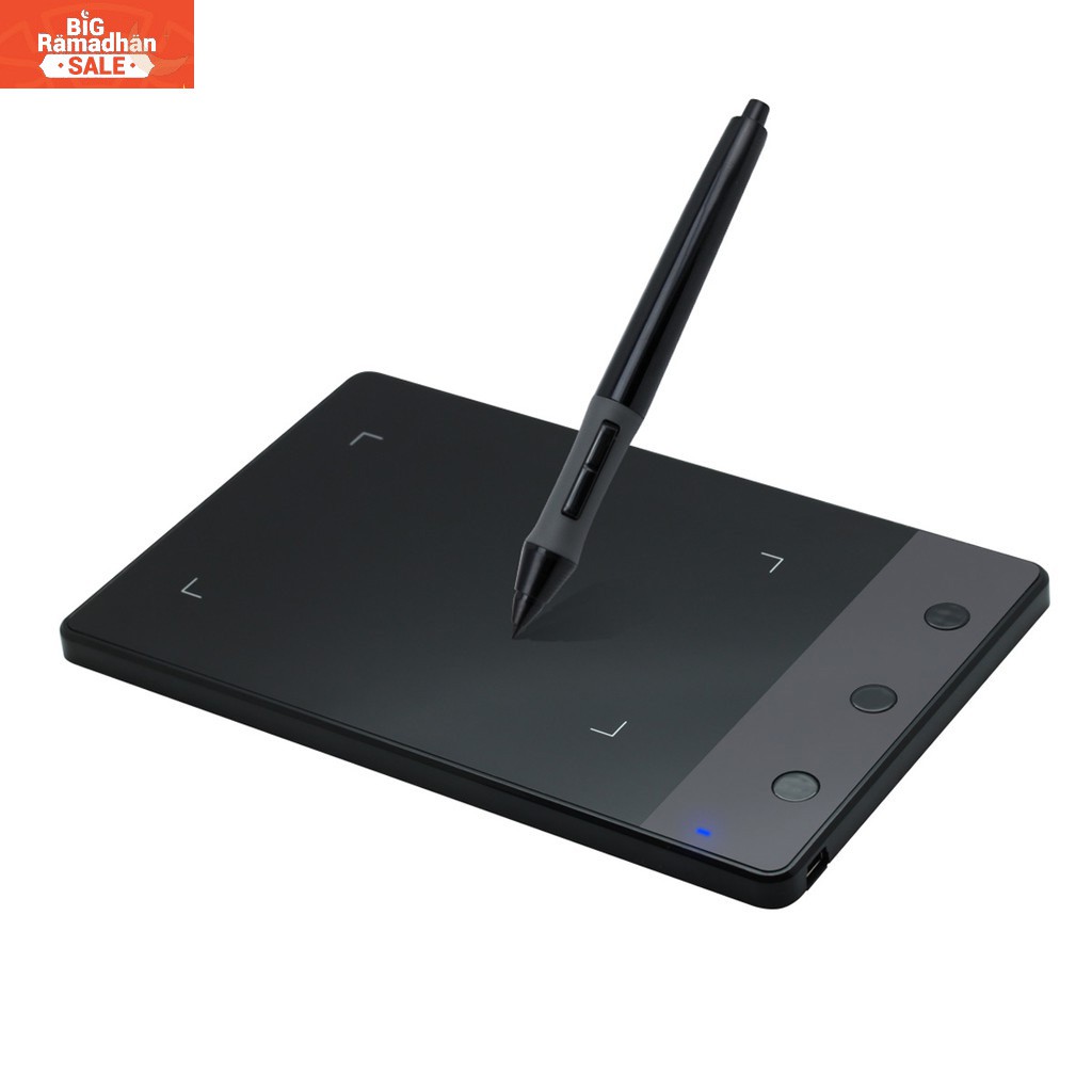 Huion H420 Tablet Pad Gambar Dengan Pen Wireless Usb Shopee Indonesia