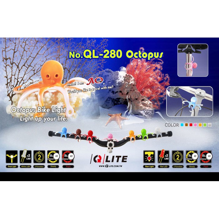 Lampu Sepeda QL-280 Octopus