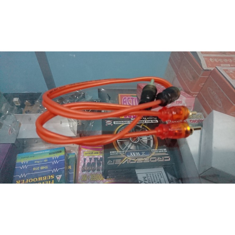 KABEL RCA 2 JALUR AUDIO MOBIL 0,5 METER DHD BERKUALITAS