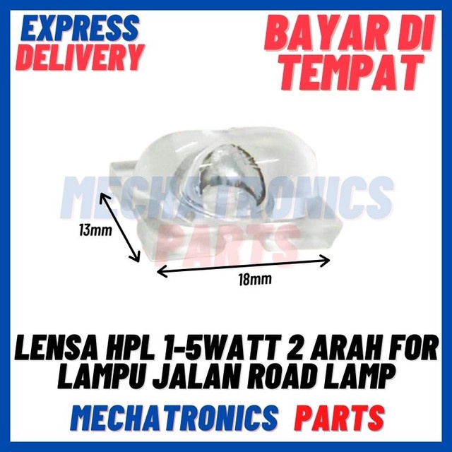[DSP-9443] LENSA HPL 1-5WATT 2 ARAH FOR LAMPU JALAN ROAD LAMP TRANSPARANT