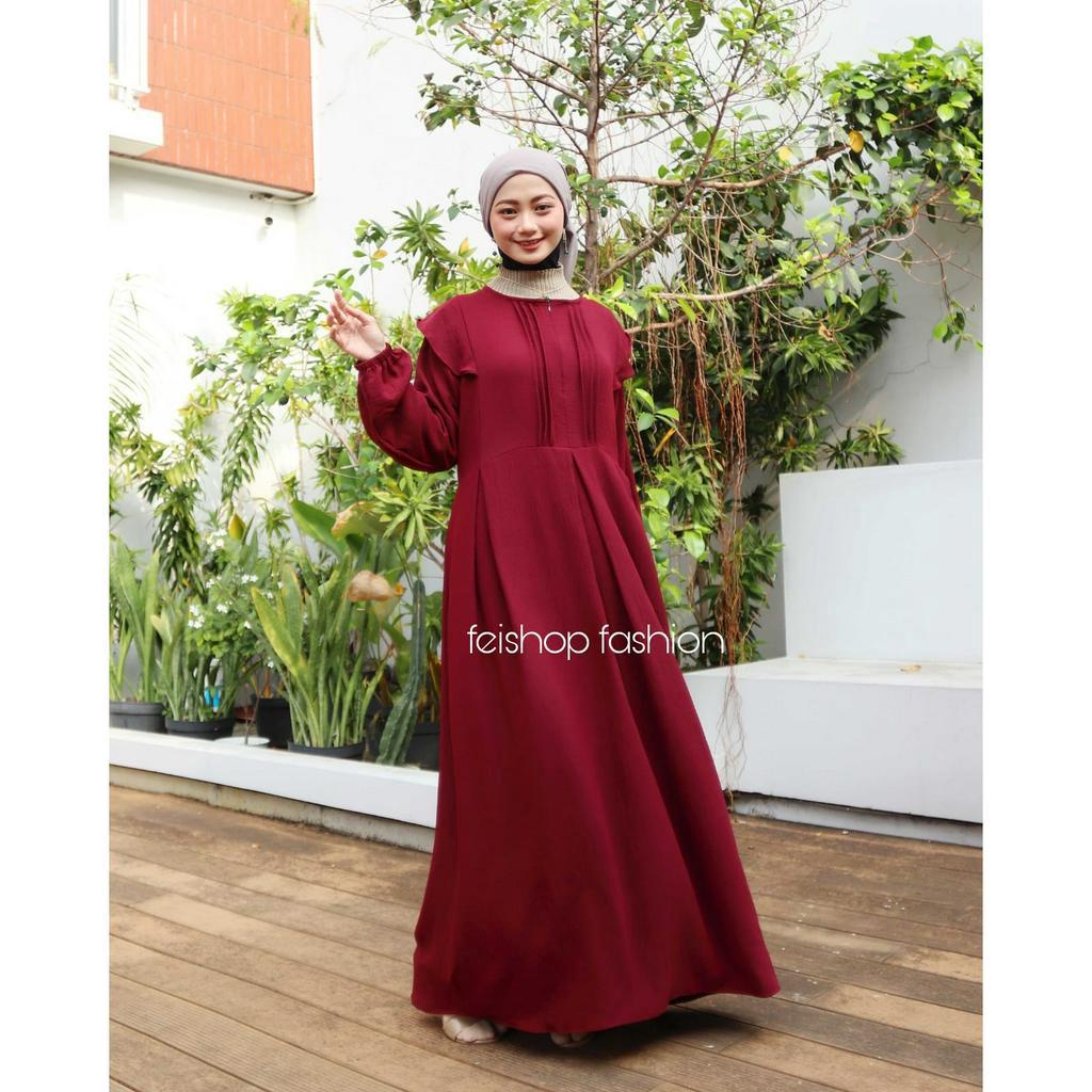 TANISHA DRESS MAXY CRINGKEL AIRFLOW / DRESS BUSUI FRIENDLY