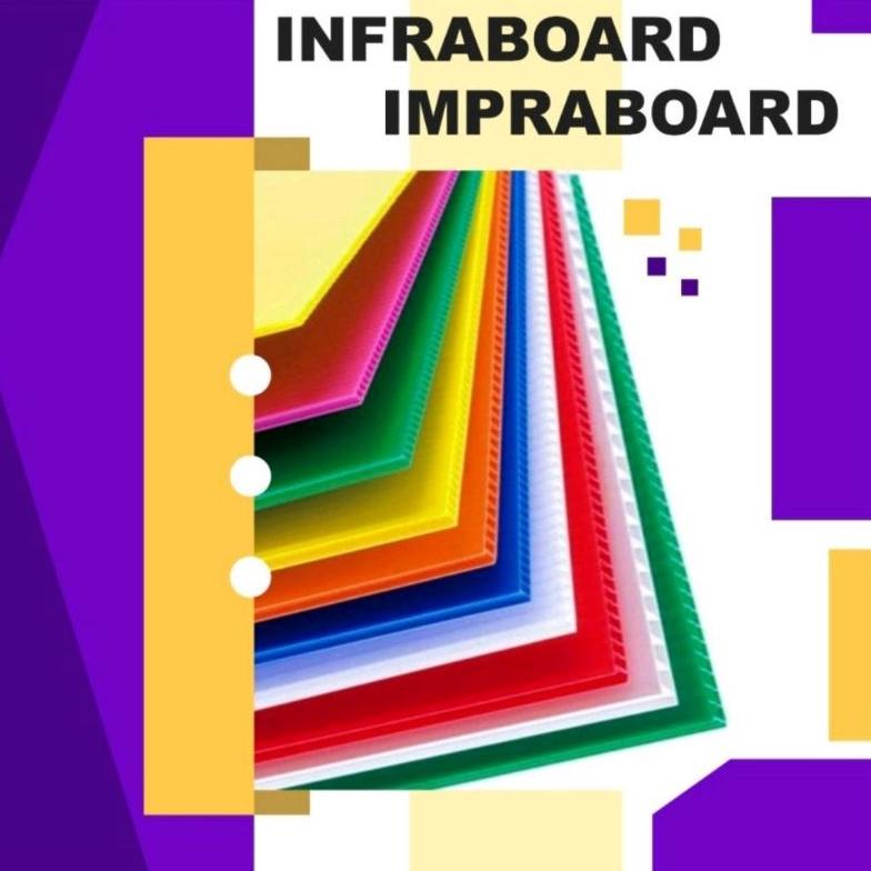 

((BISA COD)) INFRABOARD IMPRABOARD 50X75cm Tebal 3mm IMPRABOARD 75x50 PP BOARD