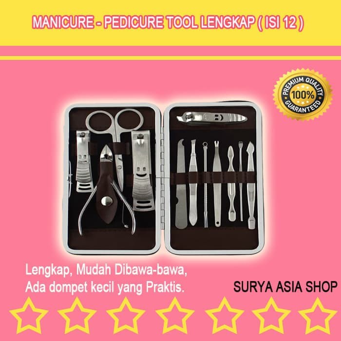 Alat Untuk Manicure Pedicure Set Isi Lengkap12 Dengan Fungsi Berbeda Shopee Indonesia