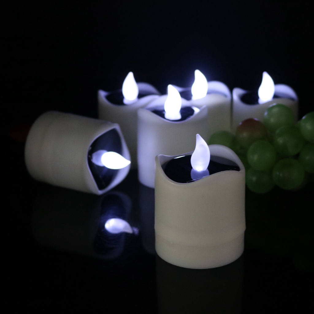 Lampu Lilin LED Tenaga Surya Tahan Air Ukuran 5.8x7.5cm Untuk Pesta