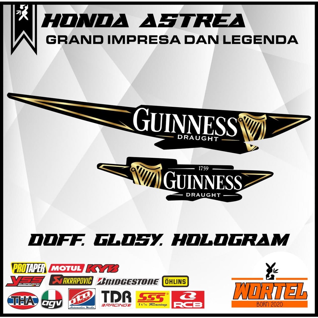 Striping Hologram Astrea-Stiker Variasi Decal Lis Motor Astrea Grand Impresa Legenda Guinness