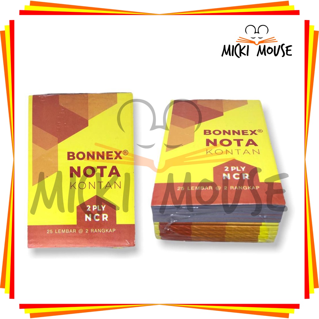 

Buku Nota Kontan Bonnex Kecil 2 Ply NCR / Nota Kontan 2 Rangkap Kecil / Nota Kontan Mini