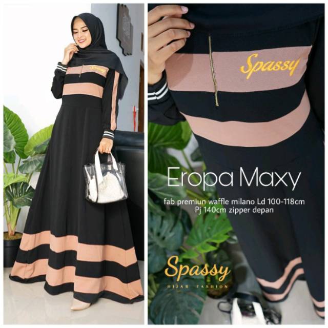 Eropa Maxy Ory by Spassy Dress Maxy | Maxi Dress | Suplier Hijab Solo | Grosir Hijab Solo