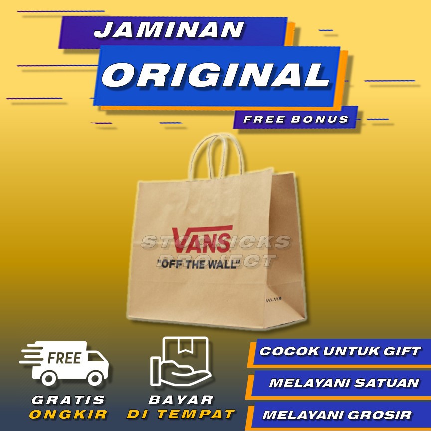 

Paper Bag Coklat Polos Vans Original 100% Paperbag Vans Coklat Original