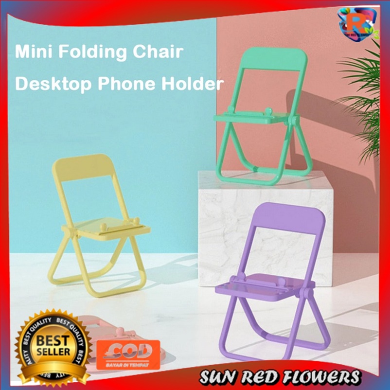 (SRF)STAND HOLDER HP MOTIF UNIK KURSI LIPAT MINI HOLDER HP MINI SERBAGUNA