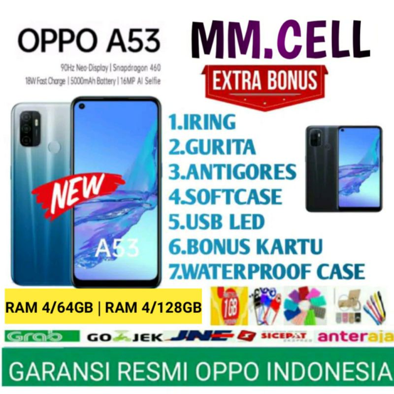 OPPO A53 RAM 4/64 GB | A57 RAM 4+4/64 GB | RAM 4/128 GB | A16 E A16E 3/32 GB GARANSI RESMI OPPO INDO