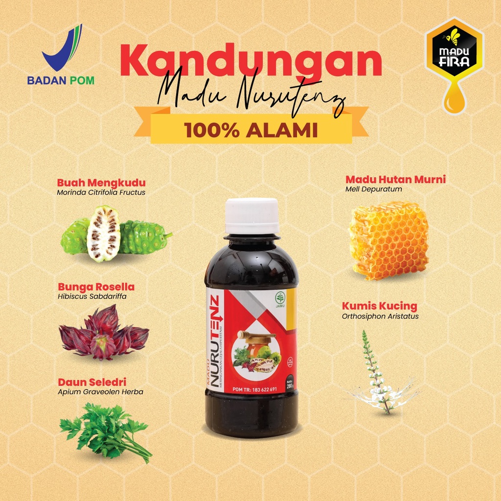 MADU NURUTENZ Obat Herbal Hipertensi Darah Tinggi Terbukti Ampuh | Nurutens