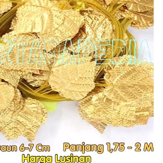✶ LUSINAN Daun Rambat Plastik/ Daun Rambat Artificial/ Daun Emas ☄