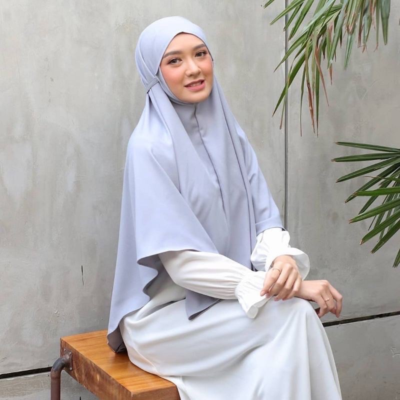 Hijab jumbo polos non pet bergo jumbo diamond khimar tali kerudung jilbab instan