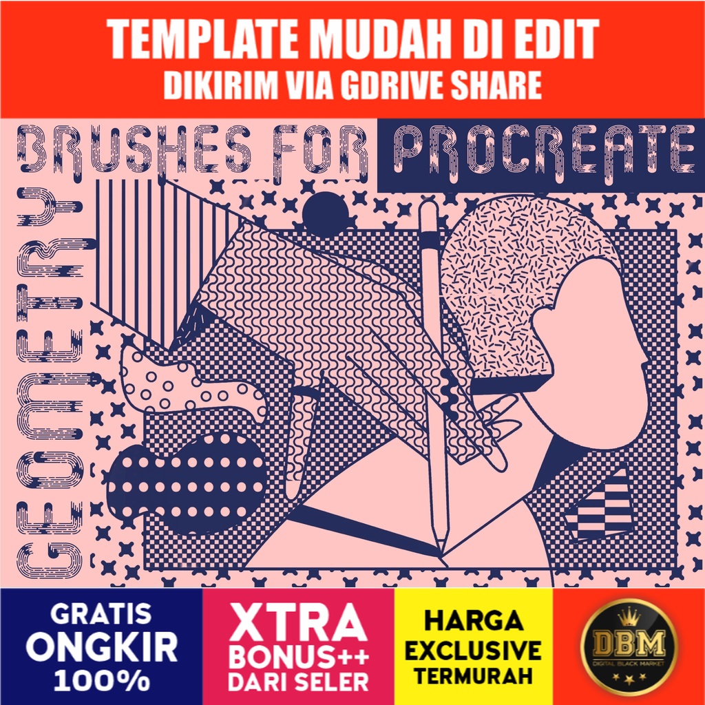 Geometry Brushes For Procreate -