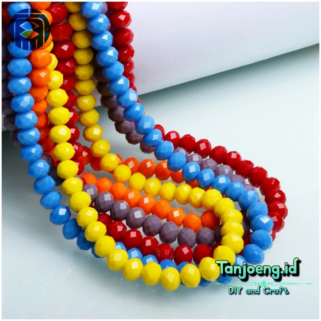 Manik Manik Kristal Ceko Crystal Beads Bahan Membuat Gelang