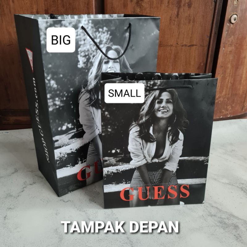 READY STOCK Paper bag BISA BELI TANPA TAS guess kecil dan besar (pilih salah 1) edisi model JLO