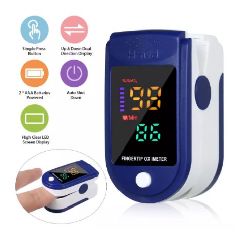 Pulse Oximeter Fingertip Original LK87 Alat Ukur Saturasi Kadar Oksigen Oxymeter Detak Jantung LK 87