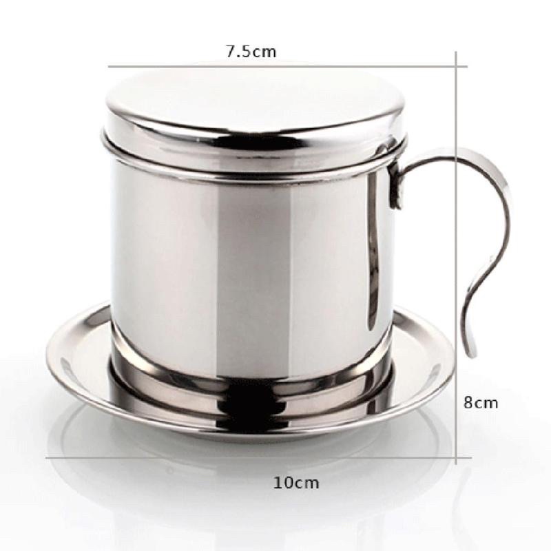 One Two Cups Filter Saring Kopi Vietnamese Coffee Drip Pot Stainless Steel - LC2