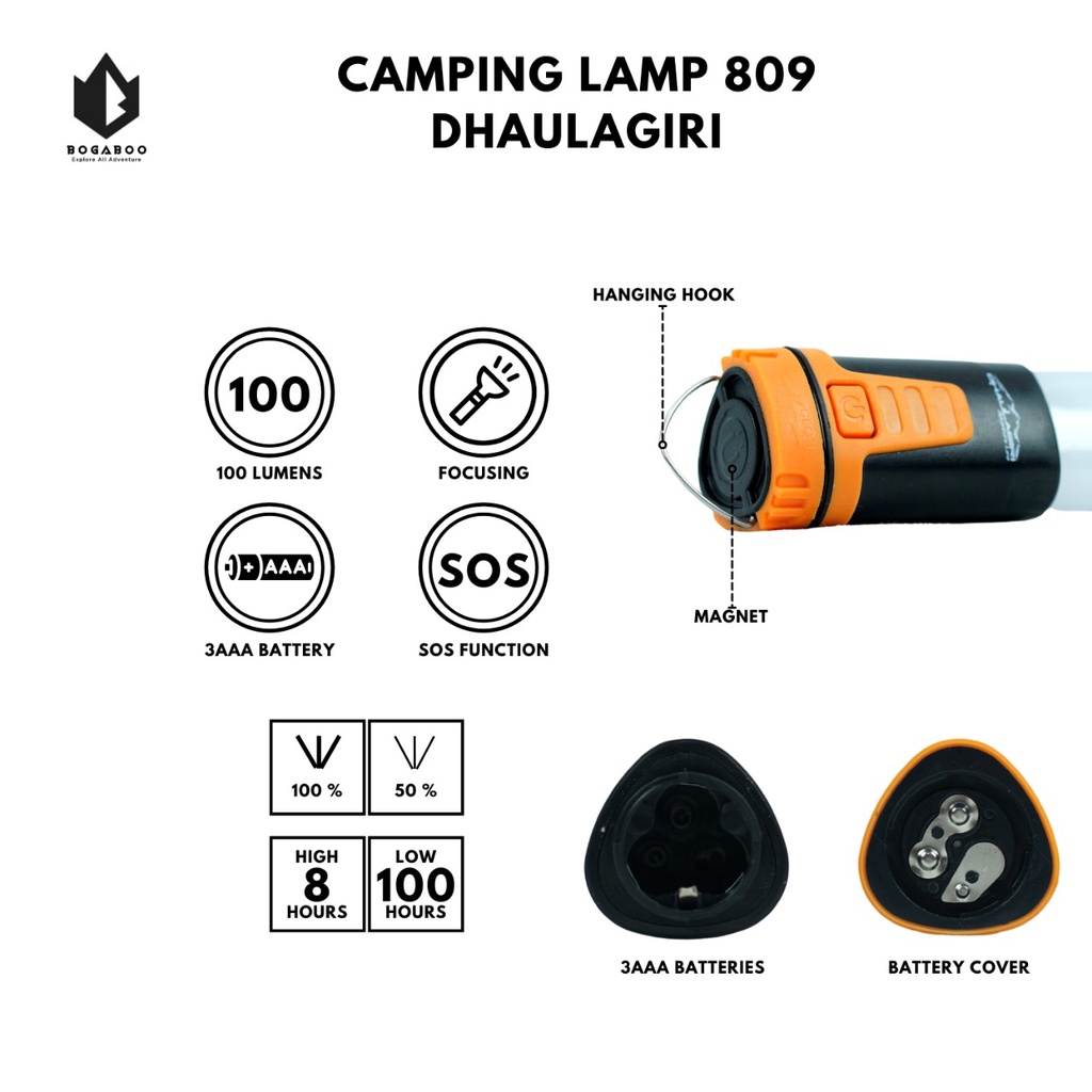 Lampu Tenda CL-809 Dhaulagiri - Lampu Hiking LED - Senter Camping - lampu kemping