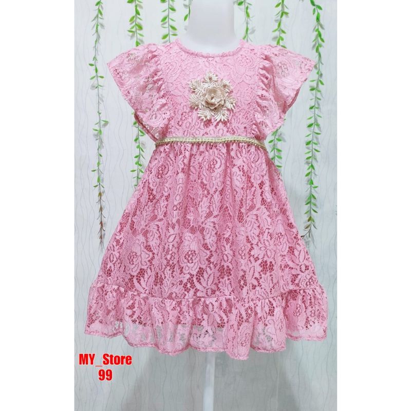 Dress Pesta Princess Brokat Anak Perempuan baju pesta anak cewek gaun pesta anak baju brukat anak dr