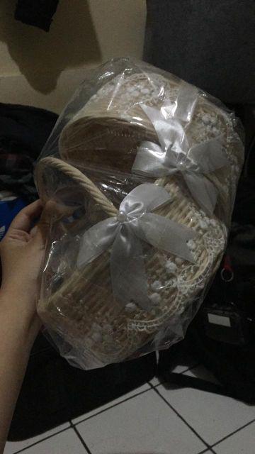 Flower Girl Basket Keranjang Ritan Keranjang Bunga Wedding Pernikahan Rustic