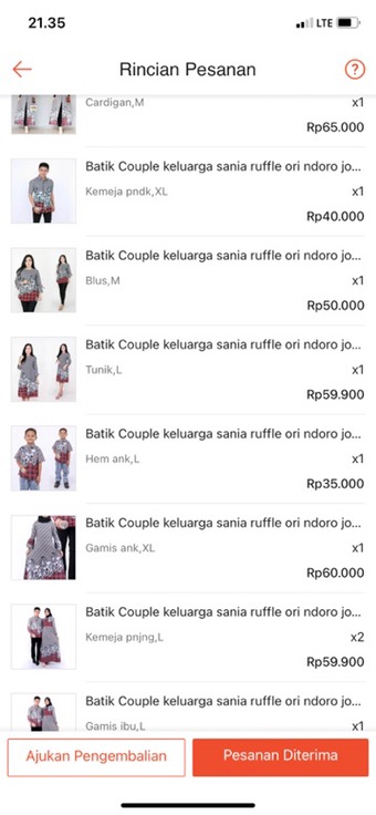 Batik Couple Keluarga Sania Ruffle Ori Ndoro Jowi Dnt Morena